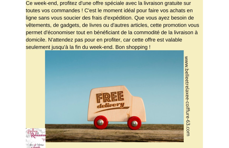 livraison offerte ce Week end